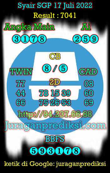 Prediksi SGP 17 Juli 2022, Forum Syair Sgp, Kode Syair Sgp hari ini, Forum Syair Singapore, Prediksi Singapore Minggu 17 7 2022, Syair Singapore Minggu 17 juli 2022.