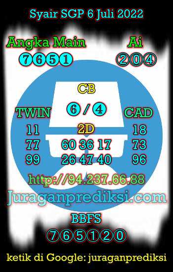 Prediksi SGP 6 Juli 2022, Forum Syair Sgp, Kode Syair Sgp hari ini, Forum Syair Singapore, Prediksi Singapore rabu 6 7 2022, Syair Singapore rabu 6 juli 2022.