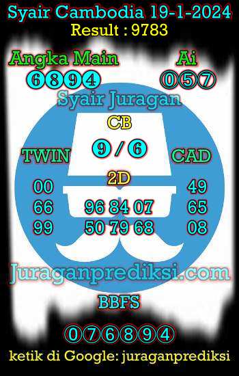 prediksi cambodia 19 januari 2024, syair cambodia hari ini jumat 19-1-2024, prediksi syair kamboja 19 januari 2024 4d jitu dan akurat