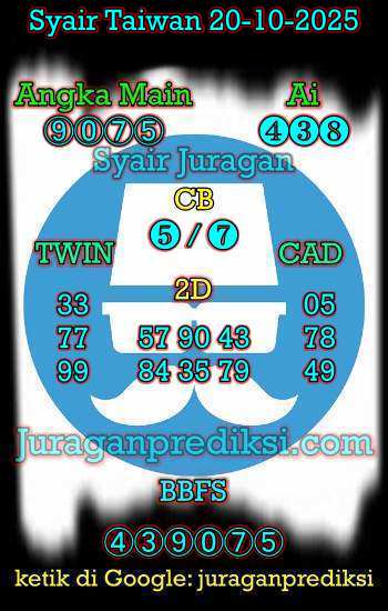 prediksi taiwan 20 oktober 2025, syair taiwan hari ini senin 20-10-2024, angka keluar togel taiwan, toto jitu taiwan 20 oktober 2025 akurat