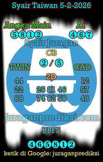 prediksi taiwan 5 februari 2026, syair taiwan hari ini kamis 5-2-2026, angka keluar togel taiwan, toto jitu taiwan 5 februari 2026 akurat